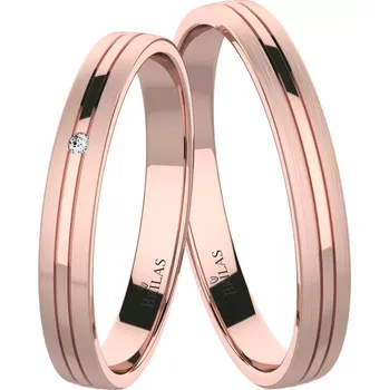 Prsten Kordula Red - snubní prsteny z červeného zlata