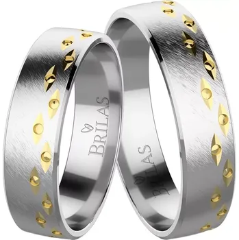 Prsten Sendy Colour GW - snubní prsteny ze žlutého a bílého zlata