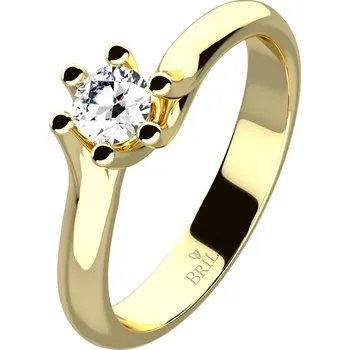 Prsten Ilona Gold Briliant - zlatý prsten zdoben kamínkem
