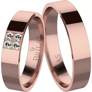 Prsten Marta Red Briliant - snubní prsteny z červeného zlata