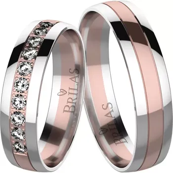 Prsten Miranda Colour RW - snubní prsteny z kombinovaného zlata