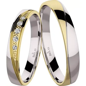 Prsten Duet Colour GW - snubní prsteny z bílého a žlutého zlata