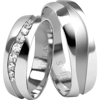 Prsten Rico White - svatební zlaté prsteny s kameny