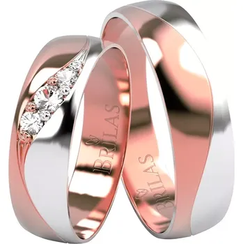 Prsten Laeca Colour RW - snubáčky z bílého a červeného zlata