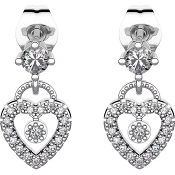 Náušnice Rowena - stříbrné náušnice se zirkony