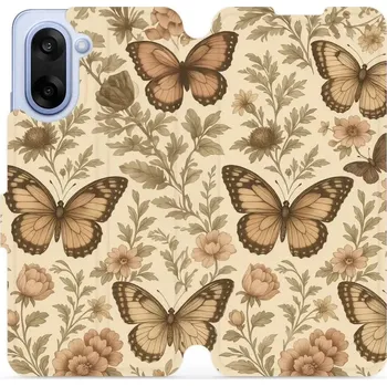 Pouzdro na mobilní telefon Flipové pouzdro Mobiwear - OnePlus Nord CE5 - VP92S Motýlové (Knížkové flip pouzdro, obal, kryt na mobil OnePlus Nord CE 5 - VP92S Motýlové, materiál Umělá kůže + TPU - ochrana 360°, stojánek, silikonová vanička, magnetické zavírání)