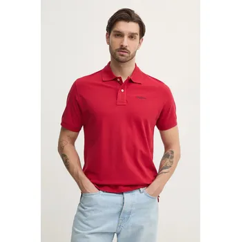 Bavlněné polo tričko Pepe Jeans ESSENTIAL POLO CONTRAST LOGO PM542298 červená 33X, vel. S