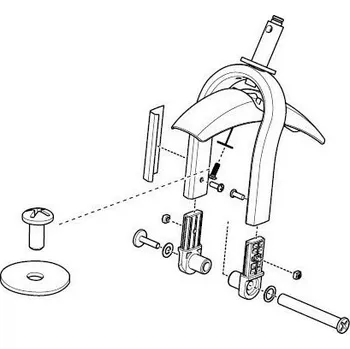 vozík za kolo Thule Front fork and caster assembly - single - Black - Urban Glide 2 55077