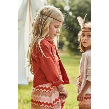 Dívčí oblečení Dětská bavlněná bunda Mayoral 3407.6G.Mini.PPYA oranžová 23X, vel. 134