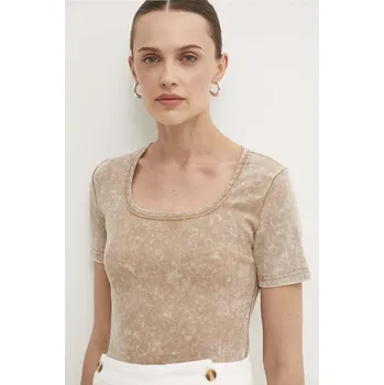 Pánské tričko Tričko Answear.LAB vh318.iw hnědá 82X, vel. S/M