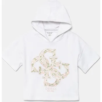 Chlapecká mikina Dětská bavlněná mikina Guess J5GQ02.KA6R4.PPYA bílá 00X, vel. 122-125