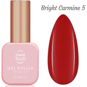 Lak na nehty NANI gel lak Premium 6 ml - Bright Carmine