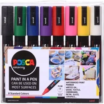 Posca Sada akrylových popisovačů 1,8-2,5 mm - základní barvy 8 ks