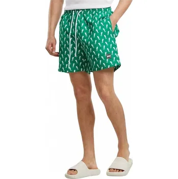 Pánské plavky Pánské šortky na plavání se vzorem Urban Classics (22 variant) Barva: zelená - mořský koník, Velikost: XL