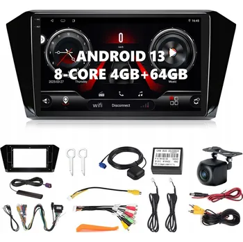 Mobilní telefon AUTORÁDIO S ANDROID 13 PRO VW PASSAT B8 2015-2020, CARPLAY LTE, SIM, AUTOMATICKÁ BT, 4GB/64GB