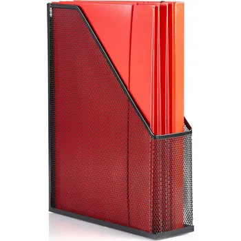 Úložný box Organizér na stůl z kovové síťoviny, zásobník na dokumenty a časopisy