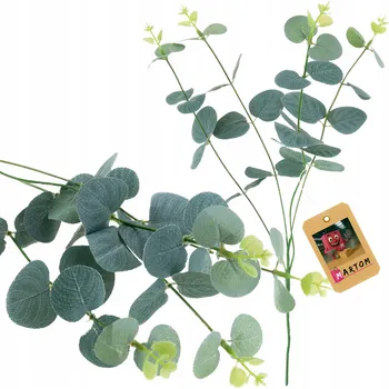 umělá květina LISTY UMĚLÁ VĚTVIČKA 40 CM VÝPLŇ DOPLNĚK NA ARANŽOVÁNÍ EUKALYPTUS