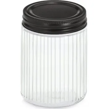 Sklenice SKLENĚNÁ ZAVAŘOVACÍ SKLENICE NA POTRAVINY 300 ML S KOVOVÝM VÍČKEM