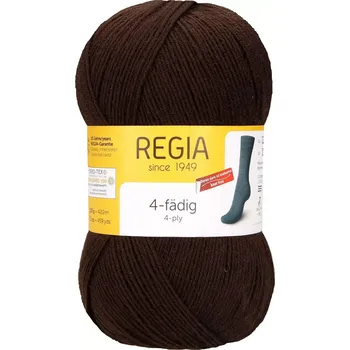 Příze Regia 4-Ply Uni 2905 Kávová (Ponožková příze Regia Uni 4 Ply 2905 Mocca)