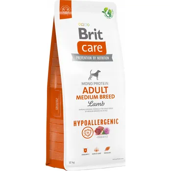 Krmivo pro psa Brit Care Dog Hypoallergenic Suché Krmivo pro střední psy Jehněčí 12 kg