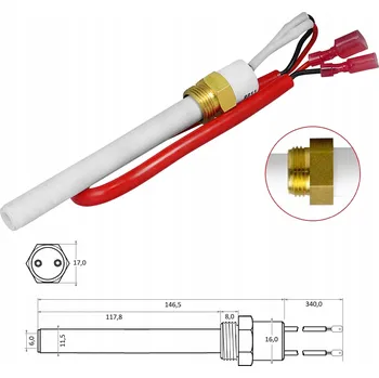 Zapalovač Keramické zapalovací tělísko pro pelety, topné těleso 300W
