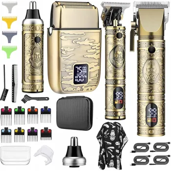 Pánský zastřihovač, sada na stříhání vousů, strniště a vlasů HOLICÍ STROJEK 4v1