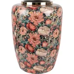 Barevná kovová dekorační váza s květy Margo - Ø 33*44 cm