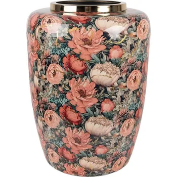 Váza Barevná kovová dekorační váza s květy Margo - Ø 33*44 cm