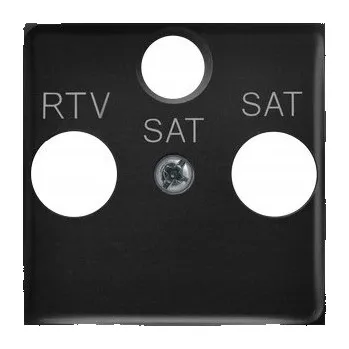 Elektrická zásuvka Kryt zásuvky RTV-SAT-SAT černý OSPEL Aria PGPA-U2S/33