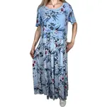 New Colection Dámské nadměrné šaty GINA Barva: Modrá, Velikost: 3XL