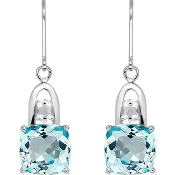 Šperk Rina S Blue and White Topaz - stříbrné náušnice s modrým a bílým topazem