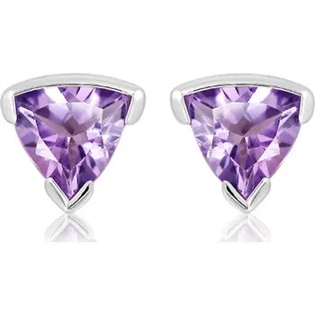 Náušnice Silesia S Ametyst - stříbrné náušnice s ametystem