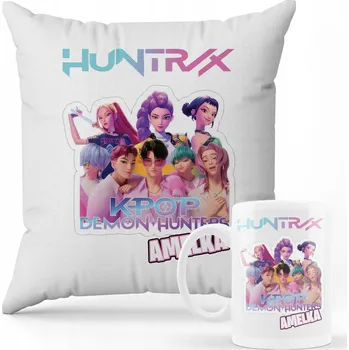 SADA POLŠTÁŘ + HRNEK Prezen Kpop Demon Hunters Huntrix LOVKYNĚ JMÉNO 19 330 ml 2 ks vícebarevná