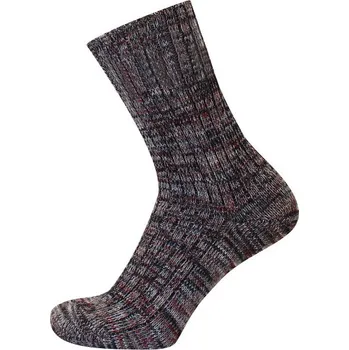 Pánské ponožky KNITVA Pánské pracovní ponožky bez lemu, s vlnou MARIN melír tmavý 43