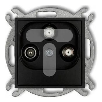 Elektrická zásuvka Anténní zásuvka nástěnná Karlik černá