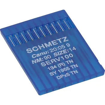 Strojové jehly pro průmyslové šicí stroje Schmetz 134 (R) TN 90, zlatá jehla
