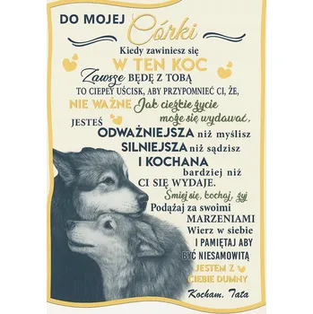 deka DOJEMNÁ DEKA PRO DCERU OD TÁTY – VYZNÁNÍ, DOPIS, DOJÁK, PAMÁTKA