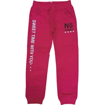 Dívčí kalhoty Dívčí tepláky růžové Kugo M7031