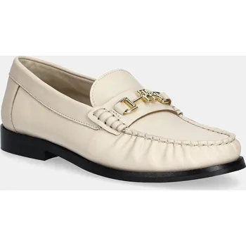 Dámské mokasíny Kožené mokasíny Tommy Hilfiger SOFT LEATHER HORSEBIT LOAFER FW0FW08414 béžová 01X, EUR 36