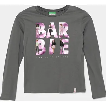 Chlapecké tričko Dětské bavlněné tričko s dlouhým rukávem United Colors of Benetton šedá barva, 3ATNC10ML 3ATNC10ML.G.Seasonal 90X, vel. 168