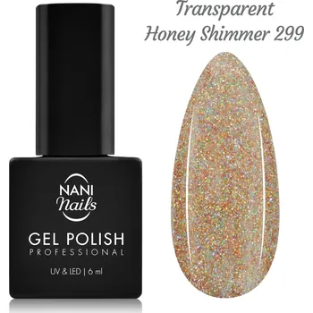 Lak na nehty NANI gel lak 6 ml - Transparent Honey Shimmer