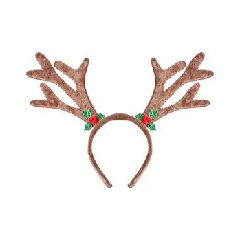 Čelenka sob rohy - hnědé