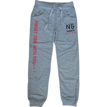 Dívčí kalhoty Dívčí tepláky šedé Kugo M7031