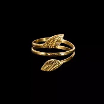 Prsten Mosazný prsten Two Leaves 1, Sittar