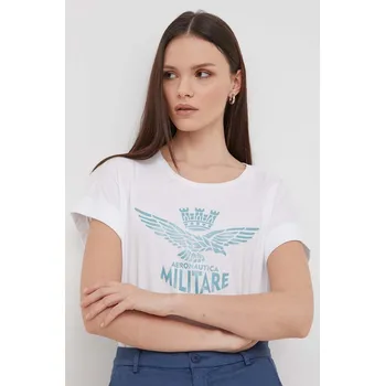 Pánské tričko Bavlněné tričko Aeronautica Militare TS2247DJ638 bílá 00X, vel. XS