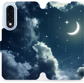 Pouzdro na mobilní telefon Flipové pouzdro Mobiwear - OnePlus Nord 5 - V145P Noční obloha s měsícem (Knížkové flip pouzdro, obal, kryt na mobil OnePlus Nord 5 - V145P Noční obloha s měsícem, materiál Umělá kůže + TPU - ochrana 360°, stojánek, silikonová vanička, magnetické zavírání