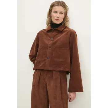 Pánská košile Manšestrová košile Answear.LAB hnědá barva, regular, s klasickým límcem dpp45.ilk 88X, vel. S/M