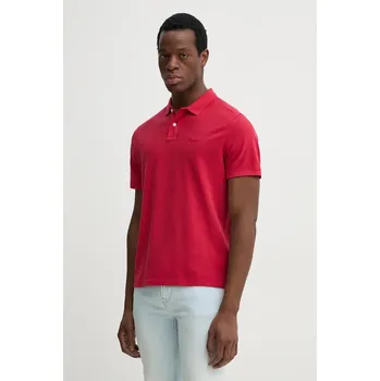 Pánské tričko Bavlněné polo tričko Pepe Jeans PM542099 červená 33X, vel. M