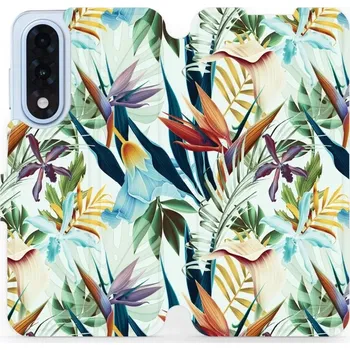 Pouzdro na mobilní telefon Flipové pouzdro Mobiwear - OnePlus Nord 5 - M071P Flóra (Knížkové flip pouzdro, obal, kryt na mobil OnePlus Nord 5 - M071P Flóra, materiál Umělá kůže + TPU - ochrana 360°, stojánek, silikonová vanička, magnetické zavírání)