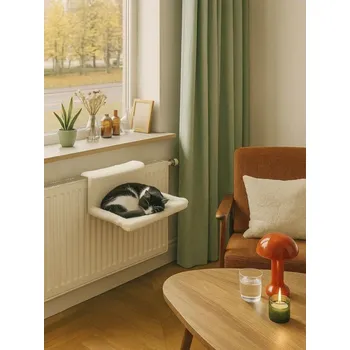 Pelíšek pro kočku Sinsay - Pelíšek pro kočku s možností zavěšení na topení - béžová - 128FV-80X - 128FV-80X-ONE